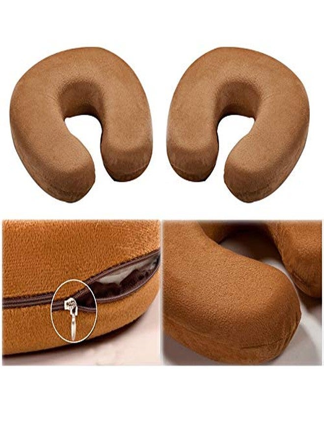 AHCS Acupressure U-Shaped Neck Rest Pillow for Travel Micro Fibres Soft Cushion Memory Foam Travel Neck Pillow - Image 2